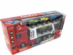 Camion Rojo Friccion Con Remolque Y 6 Vehiculos 2 Camion Rojo Friccion Con Remolque Y 6 Vehiculos -Tienda Pequetren 1011141661g01