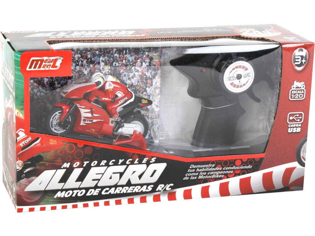 Radio Control Moto De Carreras Allegro 1:20 Teledirigido Radio Control Moto De Carreras Allegro 1:20 Teledirigido -Tienda Pequetren 11140386g03