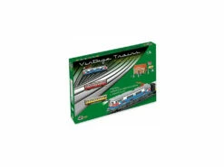 Tren Eléctrico Clásico Con Locomotora Azul Y Estación Pequetren 302