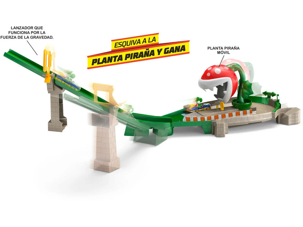 Hot Wheels Pista Piraña De Mario Kart Mattel GFY47 6 Hot Wheels Pista Piraña De Mario Kart Mattel GFY47 - Imagen 6