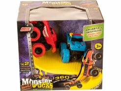 Alternative view of Monster Truck Vehículos Acróbatas Con Rampa Rojo Y Azul