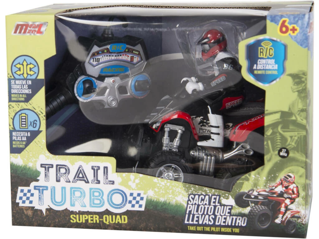 Radiocontrol 1:14 Quad Cross Country Rojo Con Piloto 2 Radiocontrol 1:14 Quad Cross Country Rojo Con Piloto - Imagen 2