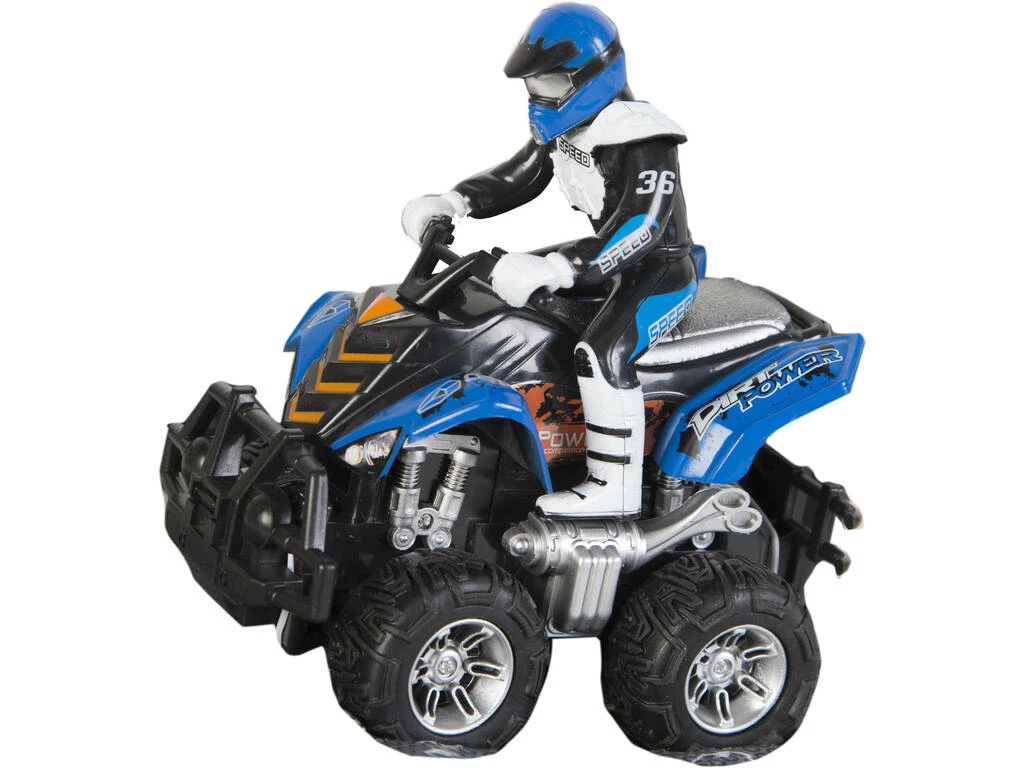 Radiocontrol 1:14 Quad Cross Country Azul Con Piloto 1 Radiocontrol 1:14 Quad Cross Country Azul Con Piloto