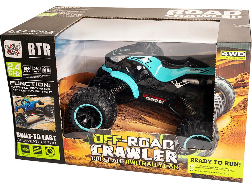 Radio Control 1:14 Quad Crawler Azul Batería 7.2V 2 Radio Control 1:14 Quad Crawler Azul Batería 7.2V - Imagen 2