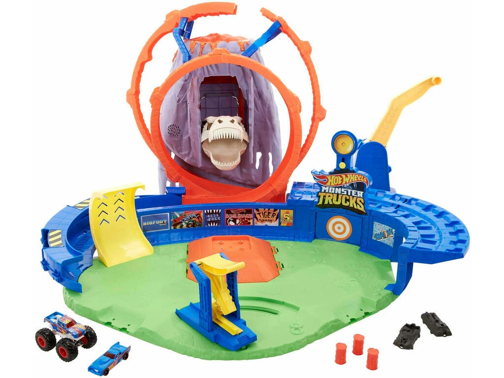 Hot Wheels Monster Trucks Estadio con Volcán y T-Rex Mattel GYL14 Hot Wheels Monster Trucks Estadio Con Volcán Y T-Rex Mattel GYL14 -Tienda Pequetren 1999959405g00