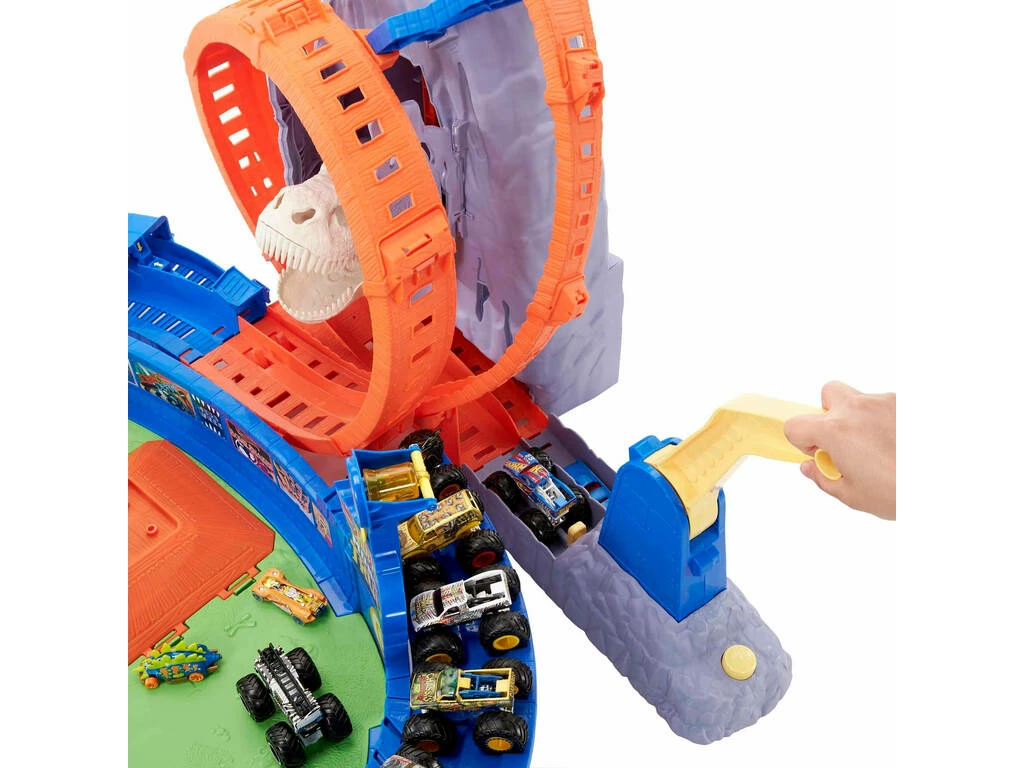 Hot Wheels Monster Trucks Estadio con Volcán y T-Rex Mattel GYL14 Hot Wheels Monster Trucks Estadio Con Volcán Y T-Rex Mattel GYL14 -Tienda Pequetren 1999959405g02