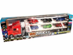 Camión Portacoches Rojo Con 6 Coches