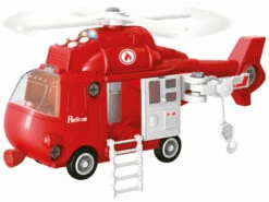 Helicoptero Transformable De Bomberos Luces Y Sonidos