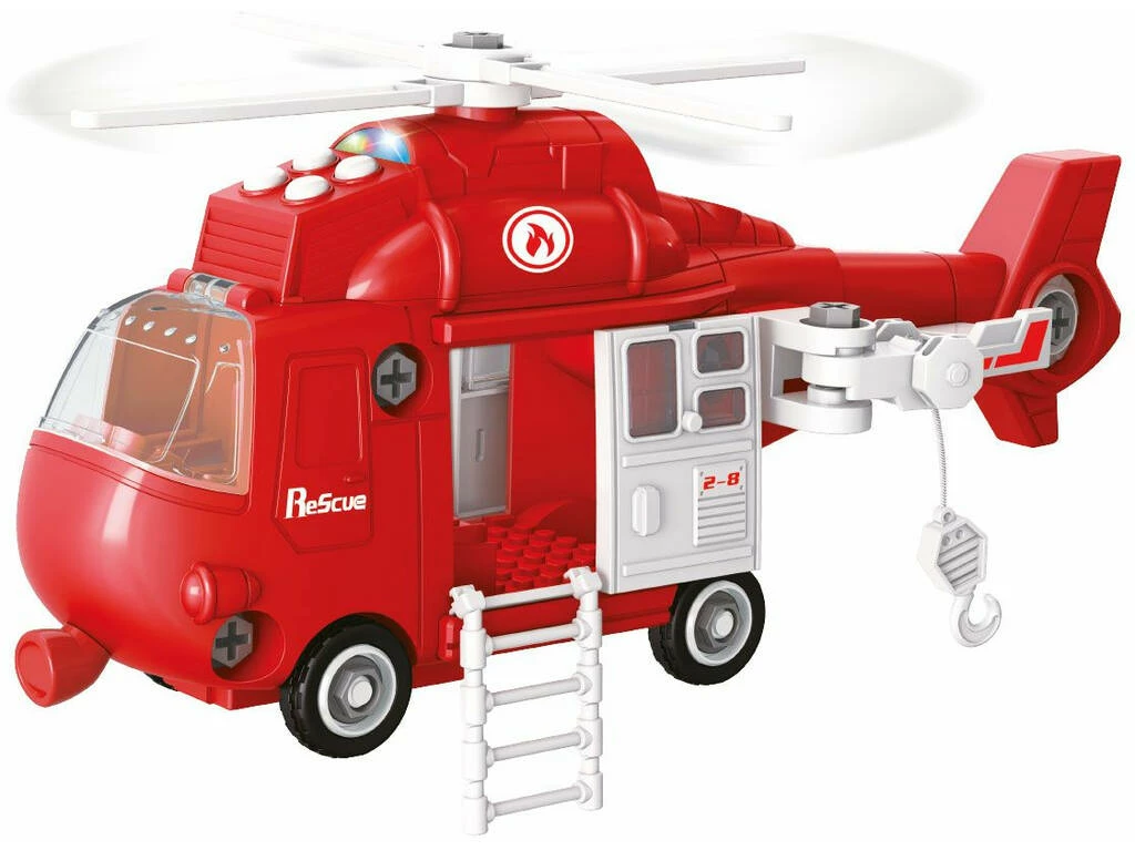Helicoptero Transformable De Bomberos Luces Y Sonidos 1 Helicoptero Transformable De Bomberos Luces Y Sonidos
