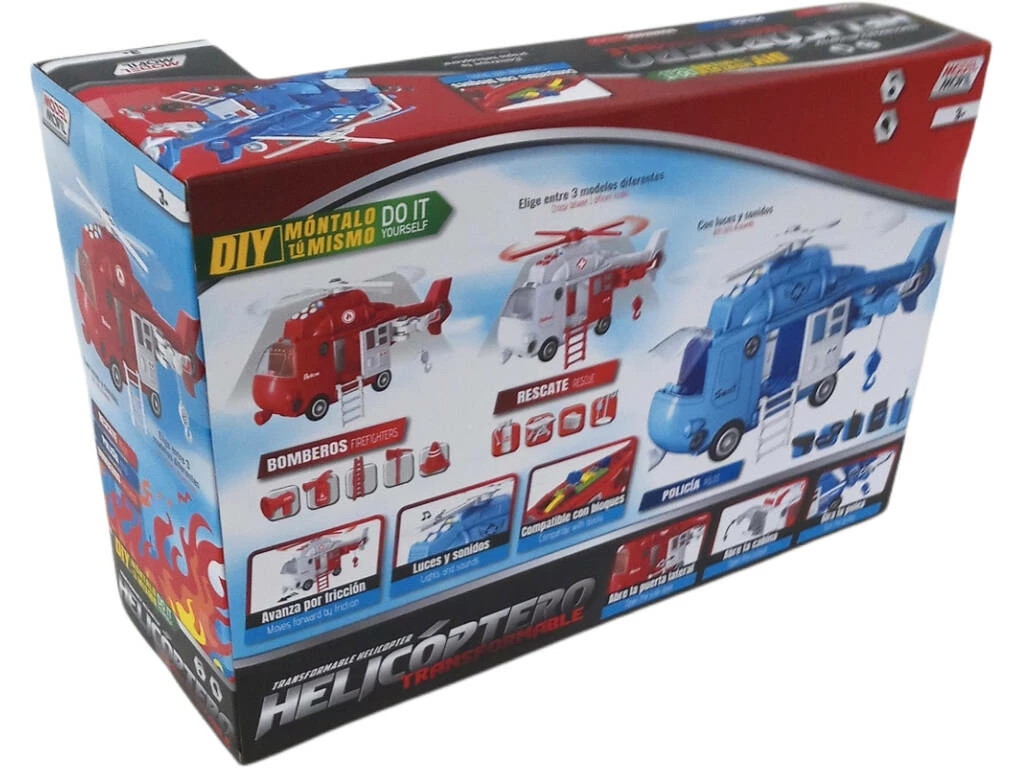 Helicoptero Transformable De Bomberos Luces Y Sonidos 4 Helicoptero Transformable De Bomberos Luces Y Sonidos - Imagen 4