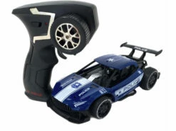 Radio Control 1:24 Coche Policia 4 Funciones 2.4G Azul