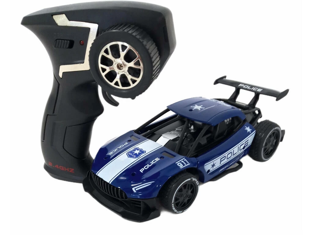 Radio Control 1:24 Coche policia 4 Funciones 2.4G Azul Radio Control 1:24 Coche Policia 4 Funciones 2.4G Azul -Tienda Pequetren 1999961715g00