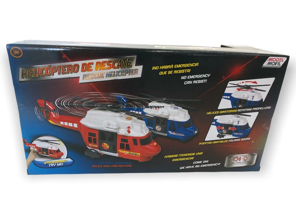 Helicóptero de Rescate Azul con Luces y Sonidos Helicóptero De Rescate Azul Con Luces Y Sonidos -Tienda Pequetren 1999962277g02