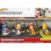 Hot Wheels Mariokart Pack 4 Personajes Mattel GWB36