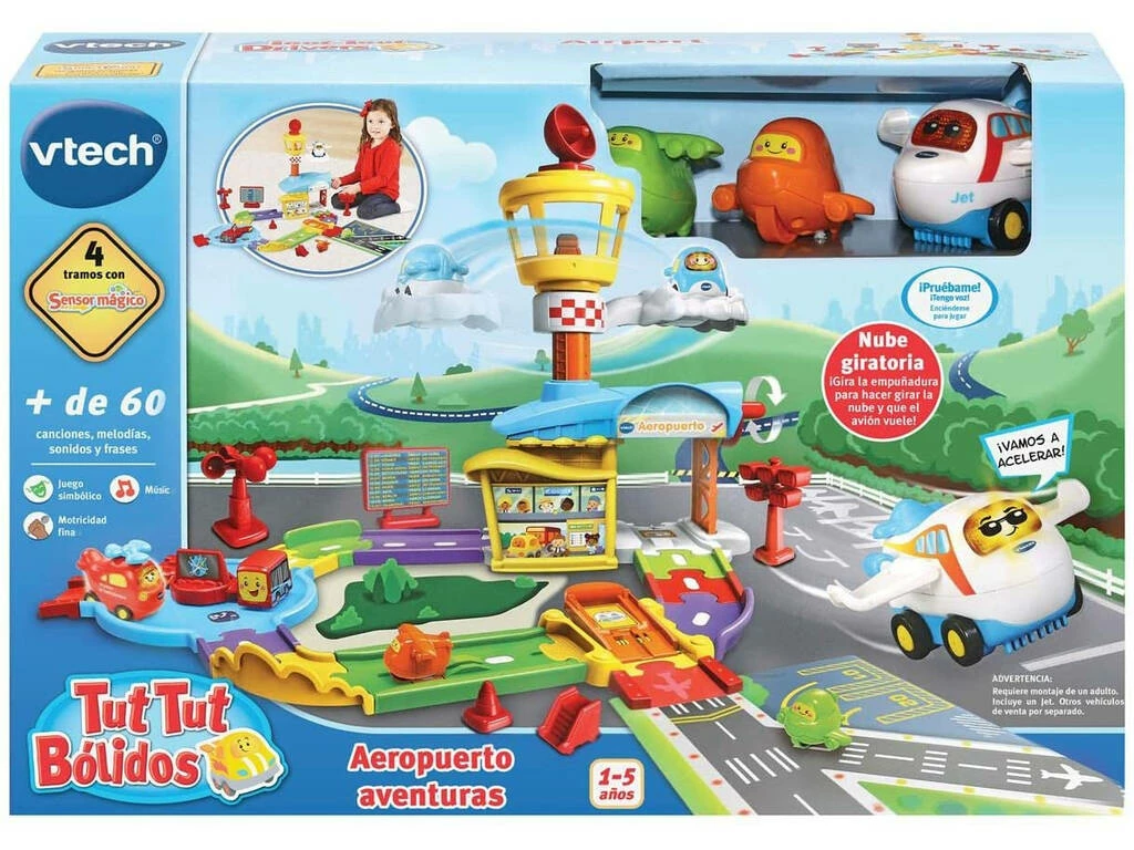 Tut Tut Bólidos Aeropuerto Aventuras VTech 548822 Tut Tut Bólidos Aeropuerto Aventuras VTech 548822 -Tienda Pequetren 1999964100g02