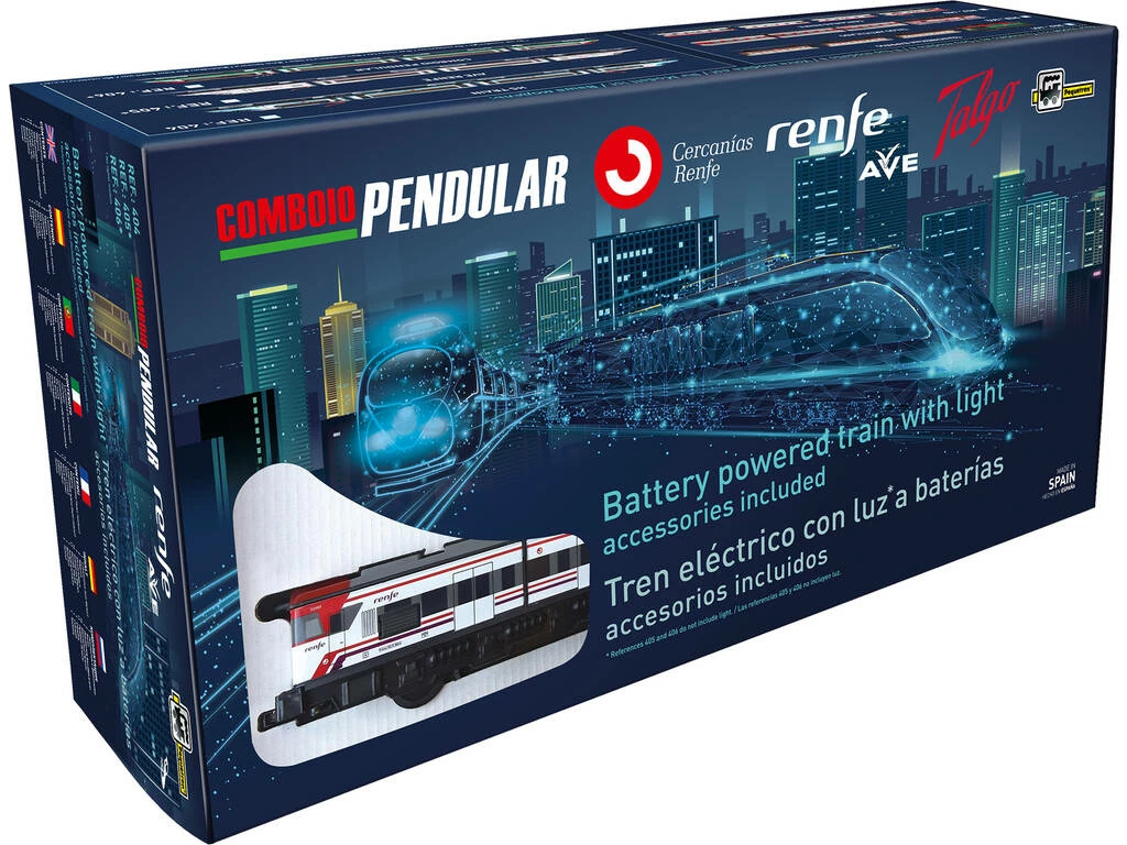 Tren Cercanías Renfe con Luz, Estación y Encarrilador Pequetren 403 Tren Cercanías Renfe Con Luz, Estación Y Encarrilador Pequetren 403 -Tienda Pequetren 1999964137g01
