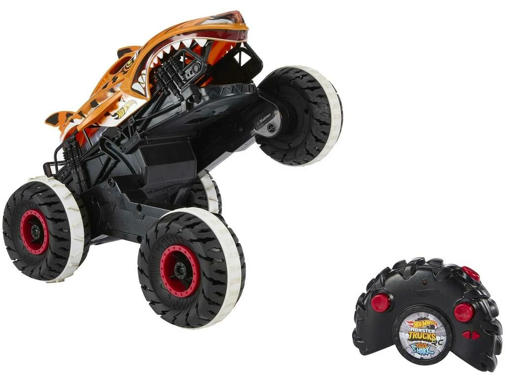 Hot Wheels Monster Trucks HW Unstoppable Tiger Shark Radio Control Mattel HGV87 Hot Wheels Monster Trucks HW Unstoppable Tiger Shark Radio Control Mattel HGV87 -Tienda Pequetren 1999965767g02
