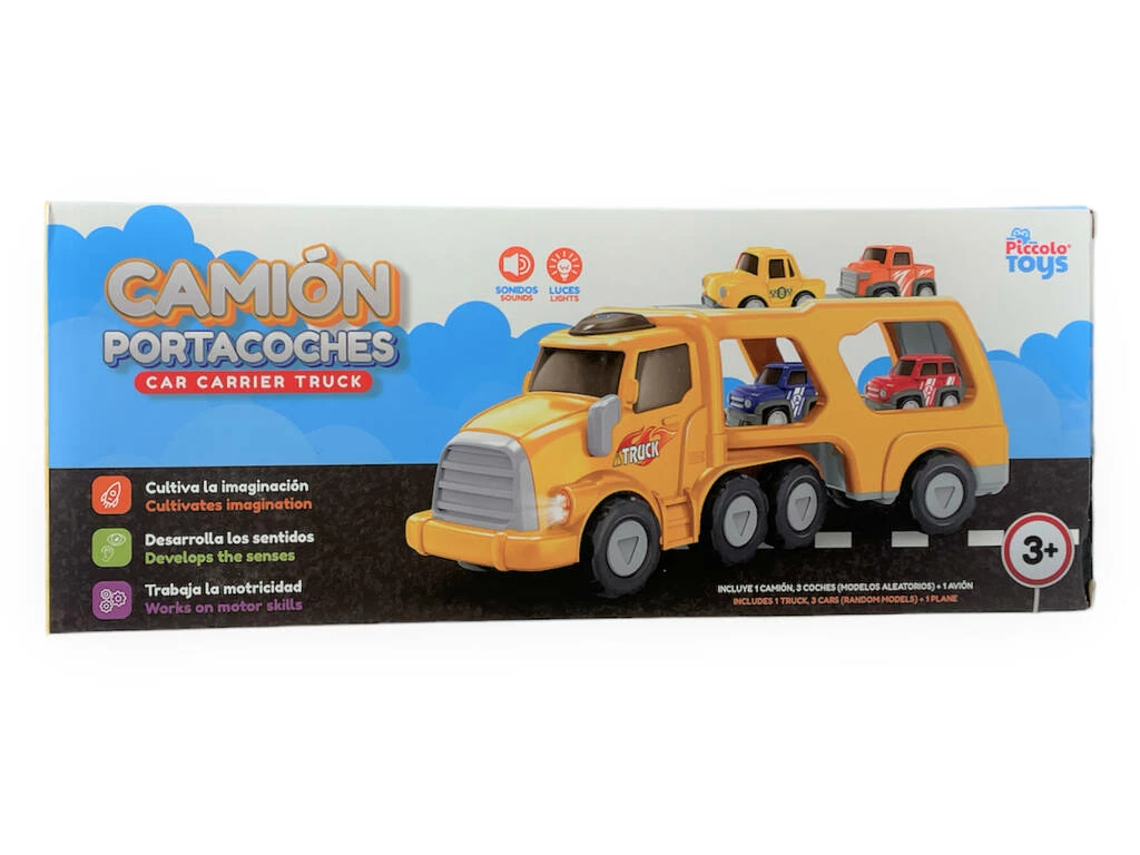 Camión Porta Coches Con 4 Coches Infantiles 1 Camión Porta Coches Con 4 Coches Infantiles