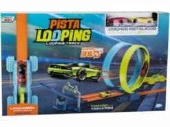 Pista Looping Lanzadera Con 2 Coches