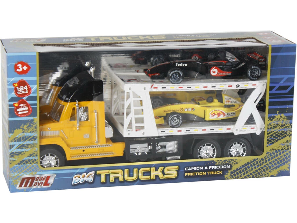 Vehículo Surtido Camión Portacoches Con 2 Formula 1 47x17x12cm Vehículo Surtido Camión Portacoches Con 2 Formula 1 47x17x12cm -Tienda Pequetren 21552g01