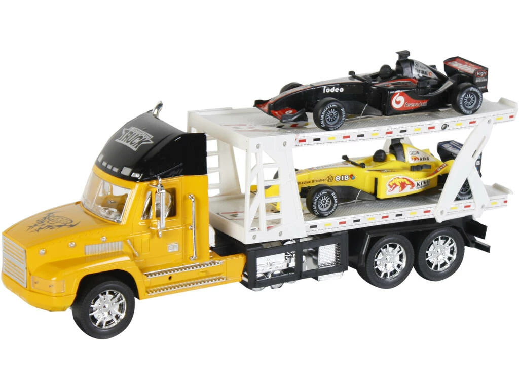 Vehículo Surtido Camión Portacoches Con 2 Formula 1 47x17x12cm Vehículo Surtido Camión Portacoches Con 2 Formula 1 47x17x12cm -Tienda Pequetren 21552g02