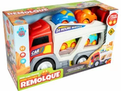 Camión Transporte De Juguete Con 4 Coches